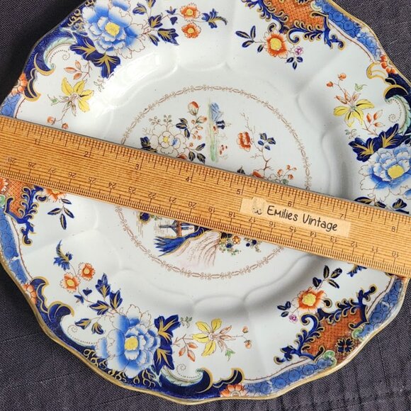 Antique Masons Ironstone Imari Well & Tree 8.75" Plate - Picture 12 of 12